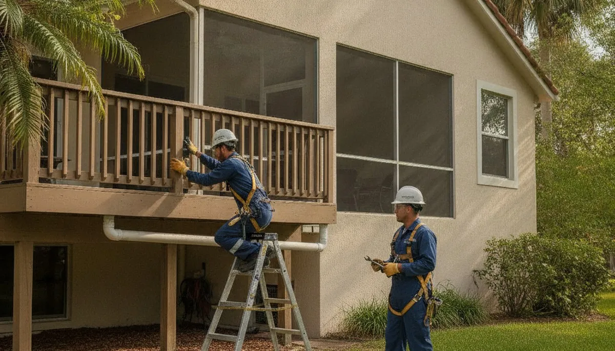 Clearwater, FL plumbing repair technician servicing a customer pipe under sink in a residential home