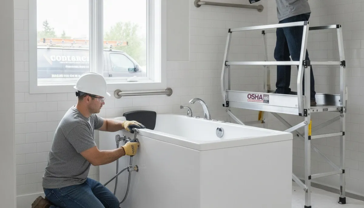Walk-in tub plumbing installation for Clearwater, FL homes by On Call Plumbers